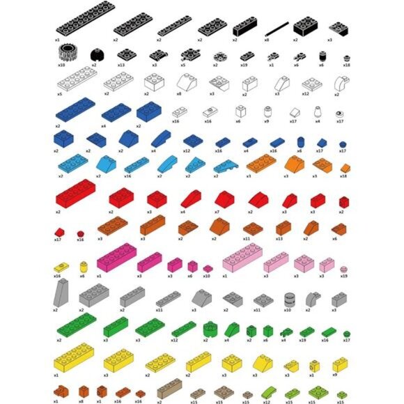 1100PCs Building Bricks in 17Popular Colors and 147 Mixed Shapes,Building Blocks - Picture 5 of 6